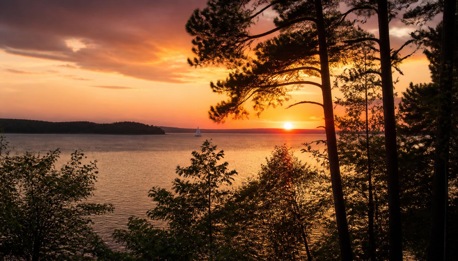 Lake Wylie at golden hour